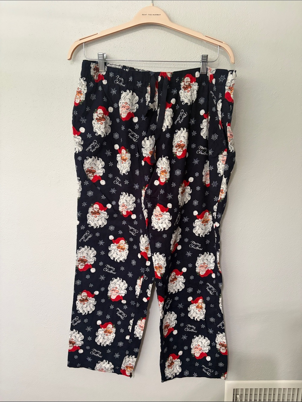 Old Navy Navy Santa Print Sleep Pants